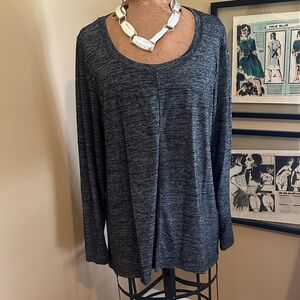 Jones New York Charcoal Long Sleeve Women's Top